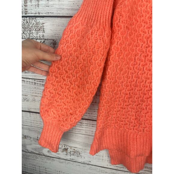Anthropologie Bia Coral Mock Neck Tunic Sweater XS Alpaca Cozy Boho Oversized - Picture 4 of 12